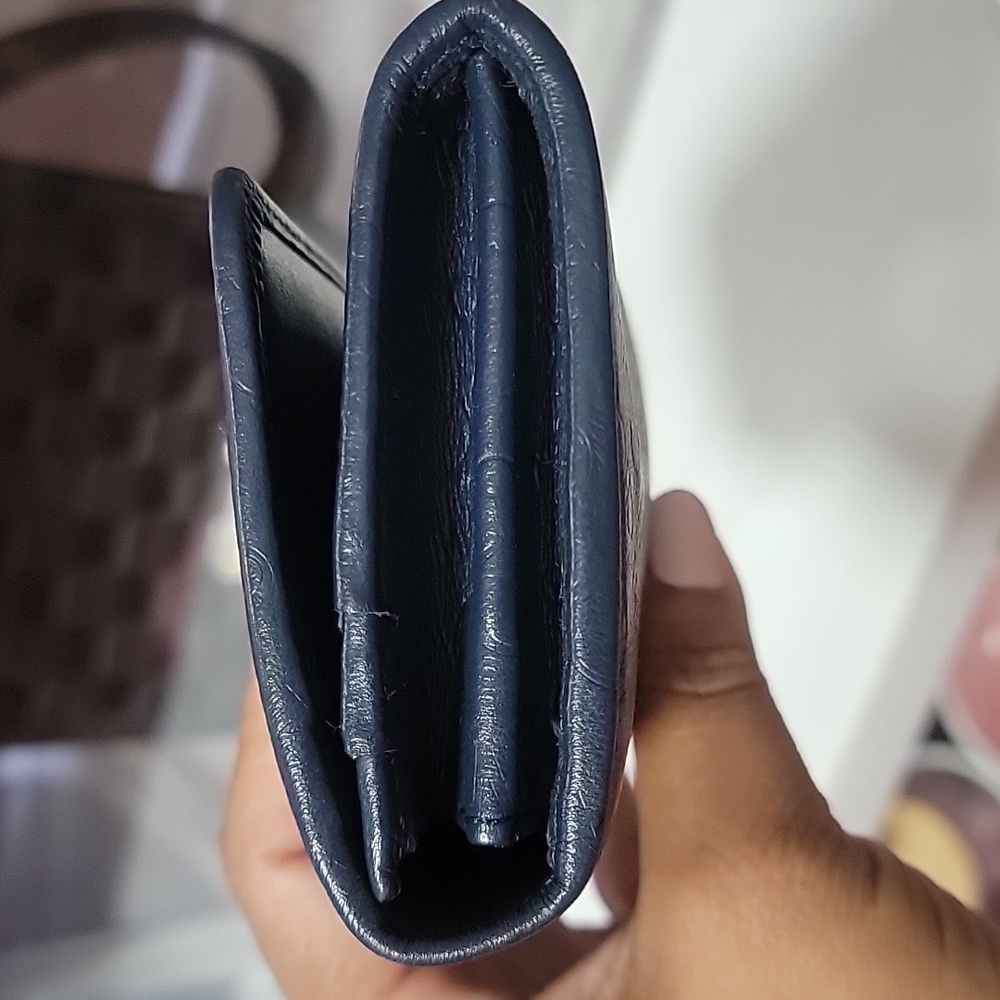 Jimmy Choo Blue Embossed Wallet - Picture 3 of 11